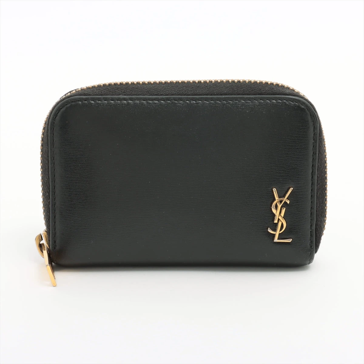 【VINTAGE】サンローラン YSLライン レザー コインケース Yves Saint Laurent イヴ・サンローラン コインケース ブラック