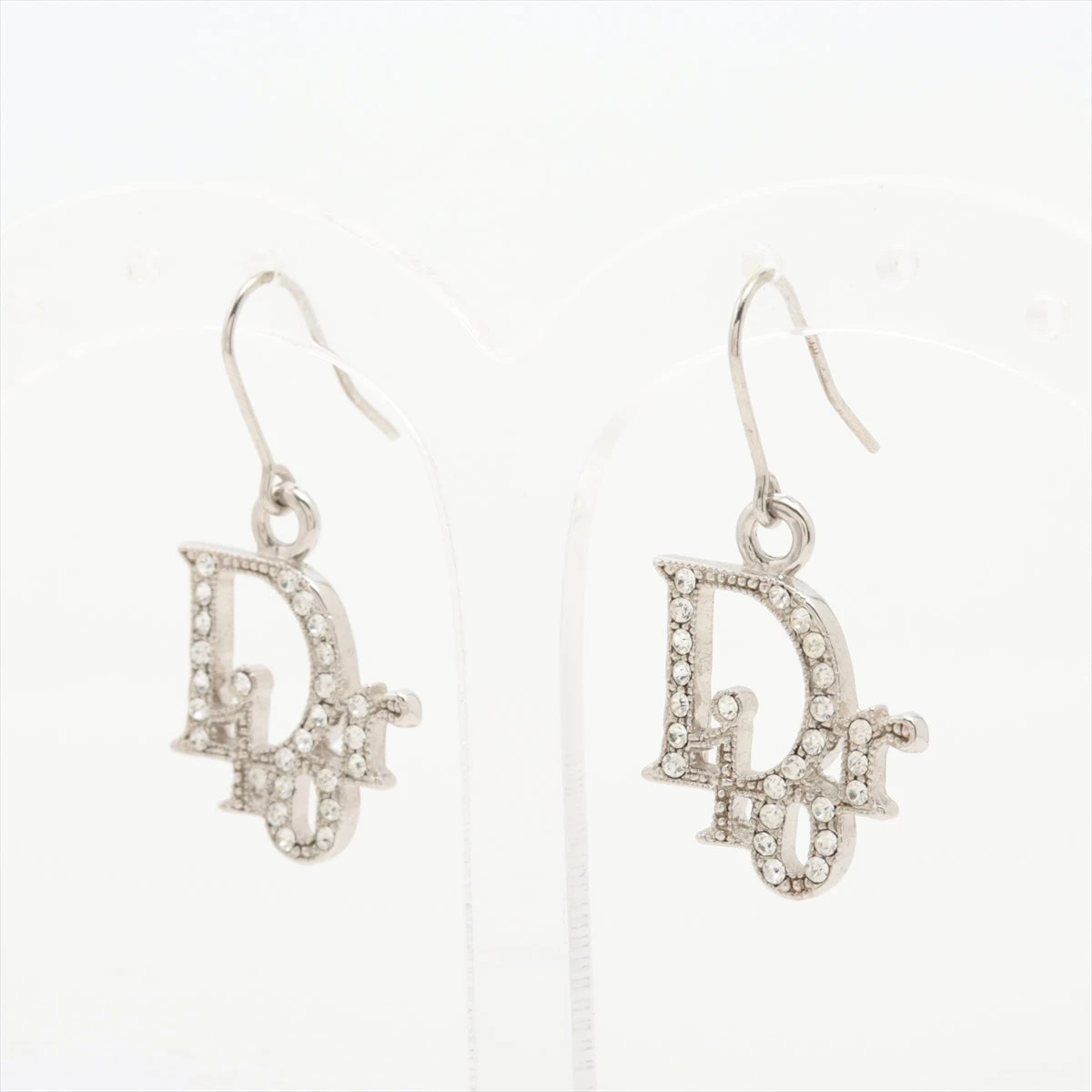 ディオール DIOR ラインストーン ロゴ ピアス ディオール Diorロゴ ピアス(両耳用) GP×ラインストーン