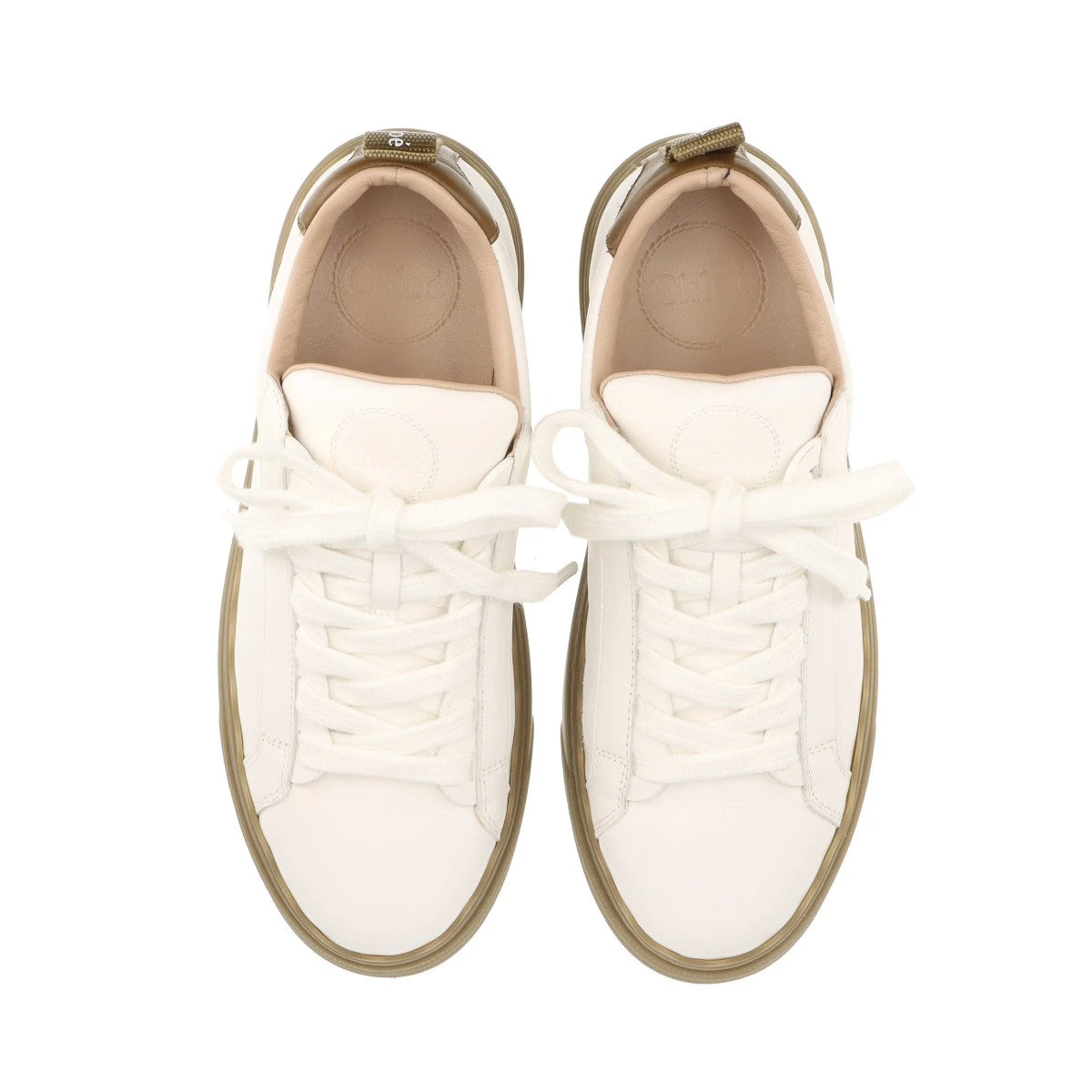 lemohoney03　0324 クロエ レザー スニーカー 36 レディース ホワイト 032055 LAUREN