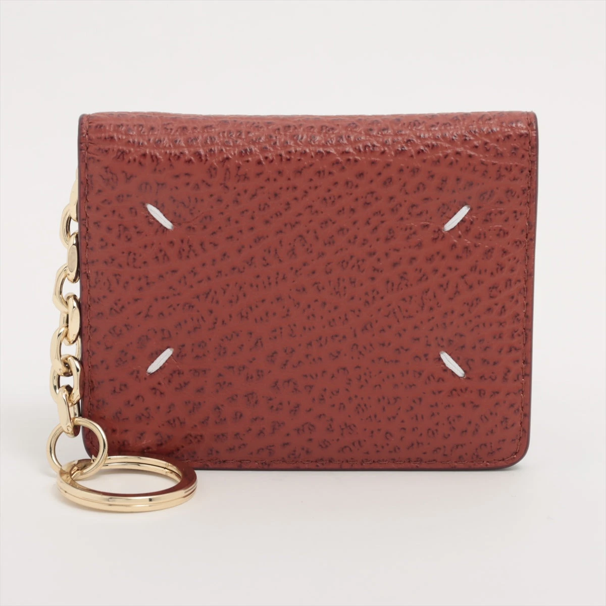 メゾンマルジェラ 4ステッチ レザー カードケース ブラウン A3097722