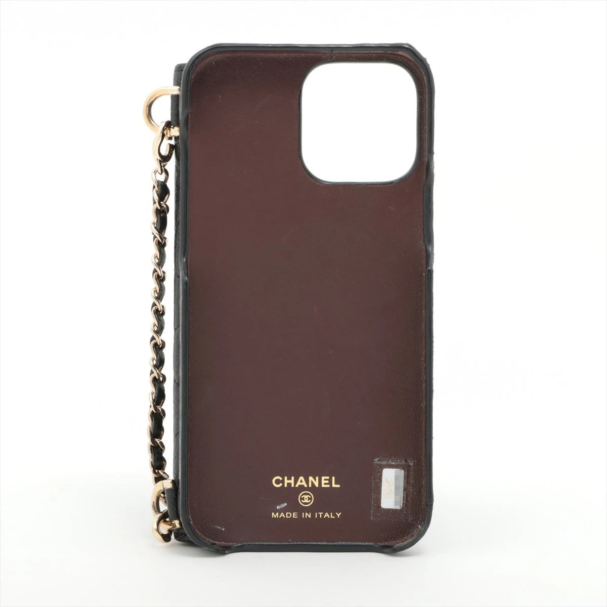 CHANEL シャネル iPhone ケース キャビアスキン 黒系 31番台 シャネル マトラッセ キャビアスキン iPhoneケース ブラック ゴールド