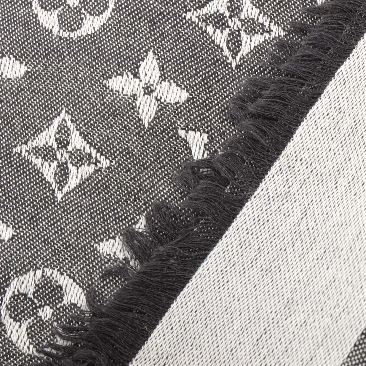 ルイヴィトン ショール モノグラム デニム シルク ブラック M71378　大判 ショール・モノグラム デニム S00｜ルイ・ヴィトン 公式サイト