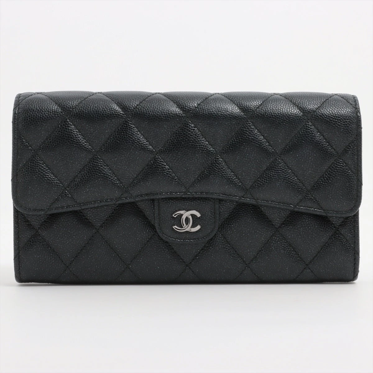 【美品級】CHANEL（シャネル）キャビアスキン　マトラッセ　長財布　黒 2141300284740_01.jpg