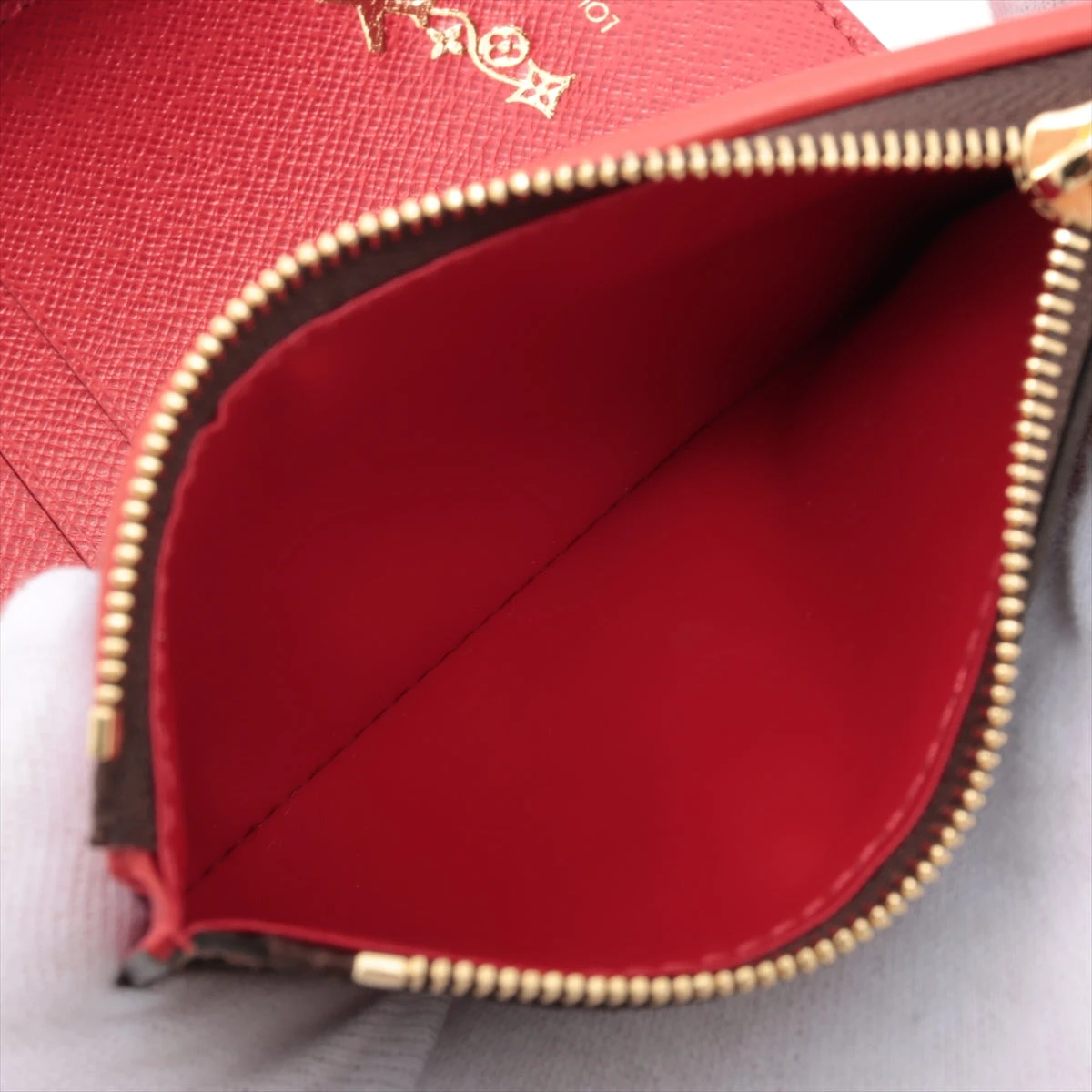 ヴィトン ダミエ ポルトフォイユヴィクトリーヌ N41659 レッド