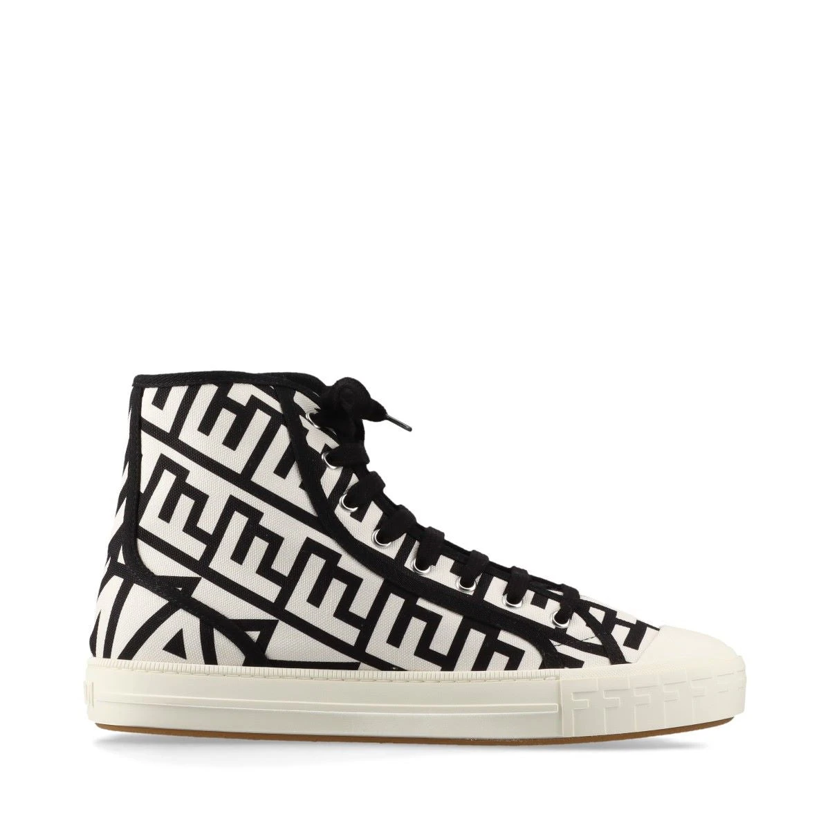 フェンディ ドミノ キャンバス ハイカットスニーカー 26cm メンズ