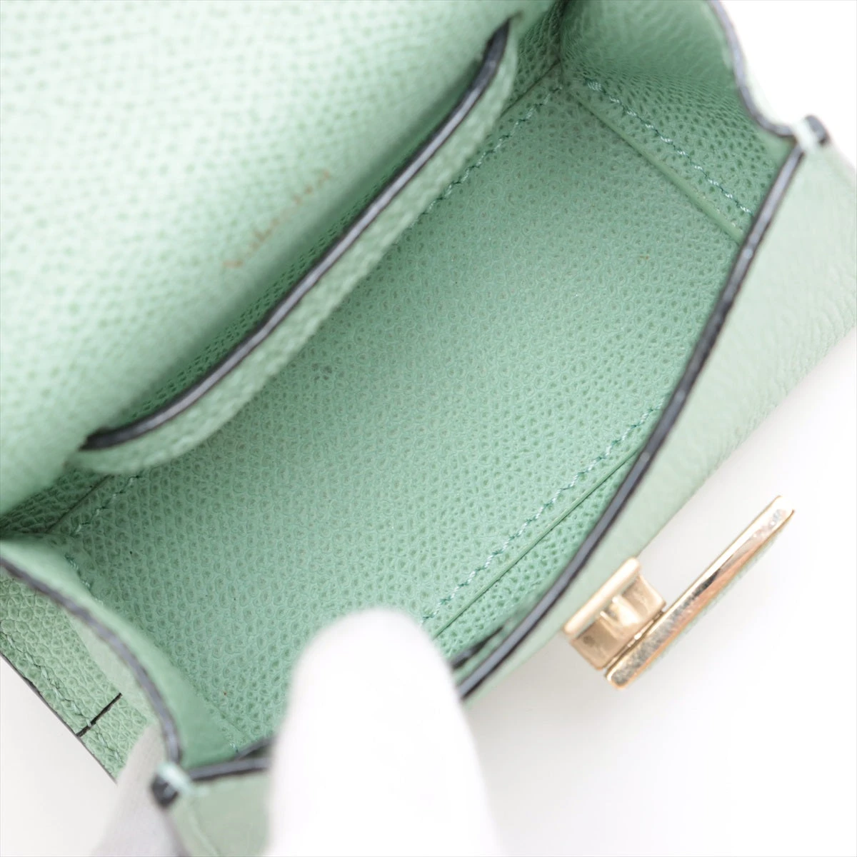 ★極美品未使用級★ヴァレクストラ ハンドバッグ 2way グリーン 型押し ヴァレクストラ イジィデ ベルト レザー 2WAYハンドバッグ グリーン