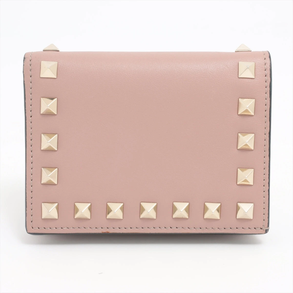 VALENTINO ヴァレンティノ ロックスタッズ 二つ折り財布 ピンク 美品