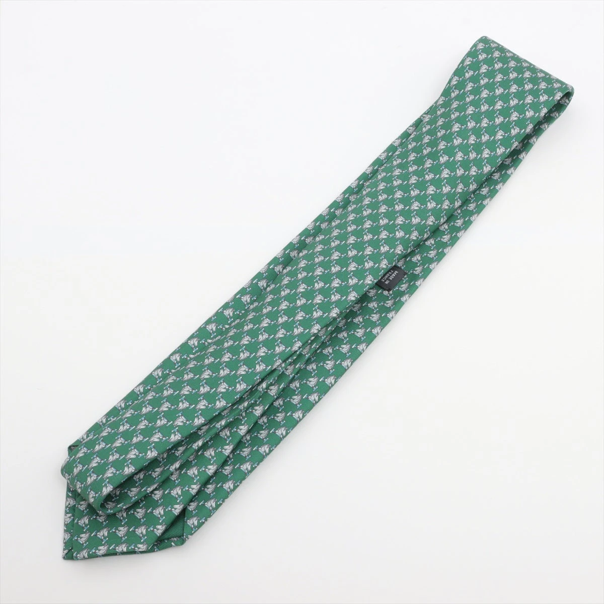 エルメス ネクタイ シルク グリーン NP034921｜中古ブランド品
