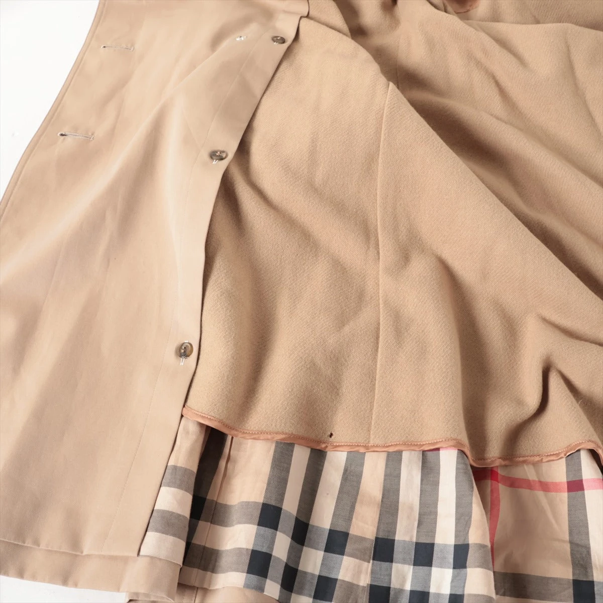 バーバリーロンドン コットン トレンチコート 40 レディース ベージュ
