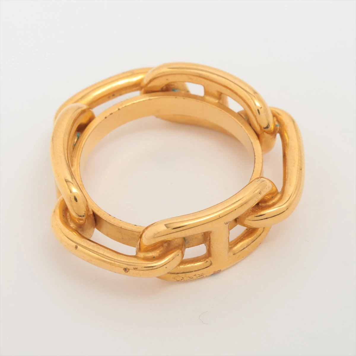 HERMES　エルメス　スカーフリング　ルカデ　シェーヌダンクル　ゴールド　カレ エルメス ルカデ シェーヌダンクル スカーフリング GP ゴールド