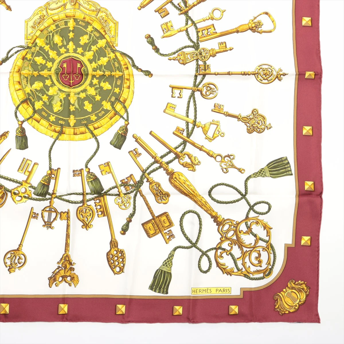 未使用品【箱付き】エルメス カレ90 LES CLES 鍵 HERMES エルメス カレ90 スカーフ LES CLES THE KEYS RARE 鍵