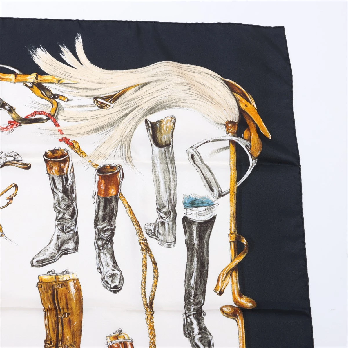 HERMES エルメス カレ90 Propos de Bottes 美品 HERMES エルメス カレ90・A propos de Bottes シルクツイル