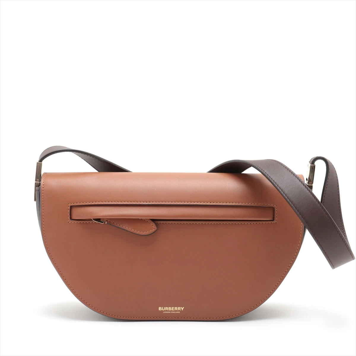 BURBERRY ショルダーバッグ オリンピア レザー ブラウン