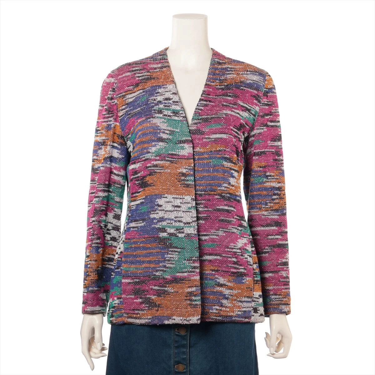 ❤️美品 ミッソーニウオモ マルチカラー イタリア製 アルパカ モヘヤニット F ミッソーニ ウオモ MISSONI UOMO イタリア製 マルチカラー