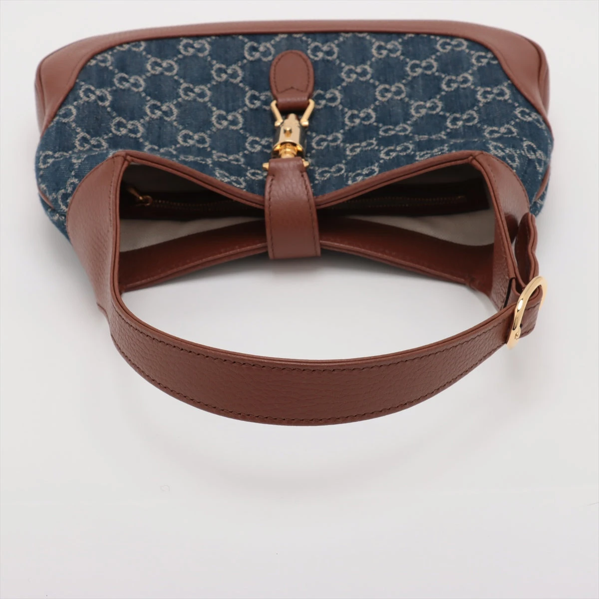 GUCCI グッチ　2wayショルダーバッグ　GGデニム　ジャッキー GUCCI グッチ ジャッキー ショルダーバッグ デニム ブルー
