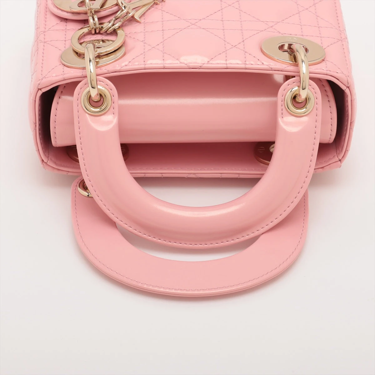 クリスチャンディオール　レザーハンドバッグ クリスチャンディオール レディディオール ミニ カナージュ