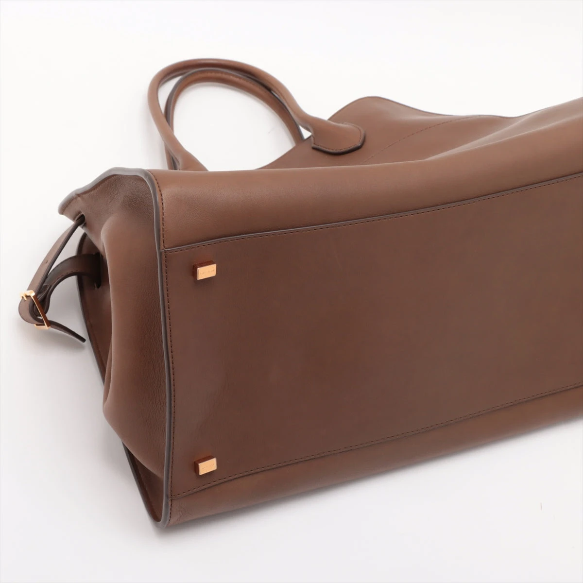 ザロウ マルゴー 15 レザー トートバッグ カーキ A3102265｜中古