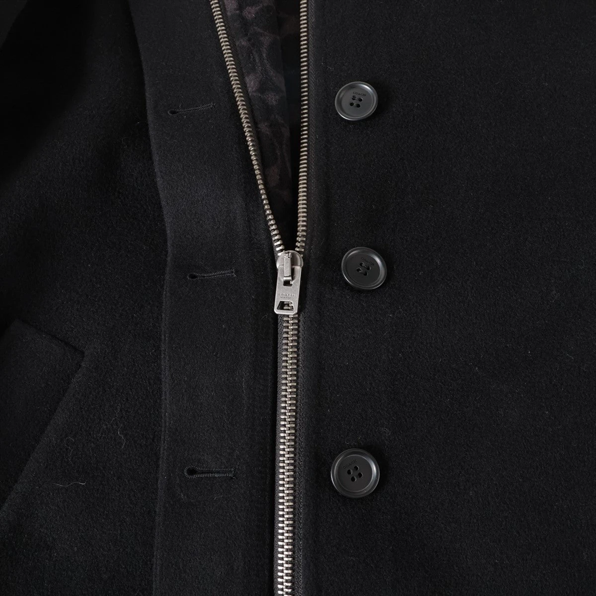 コーチ ウール×レーヨン ポンチョ XS レディース ブラック 11003658