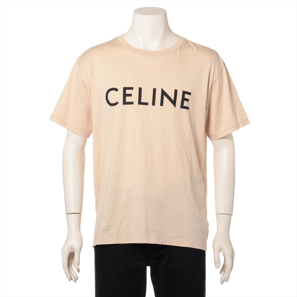 【美品】CELINE Tシャツ XS 品番2X681671Q セリーヌ エディ期 コットン Tシャツ XS メンズ ベージュ