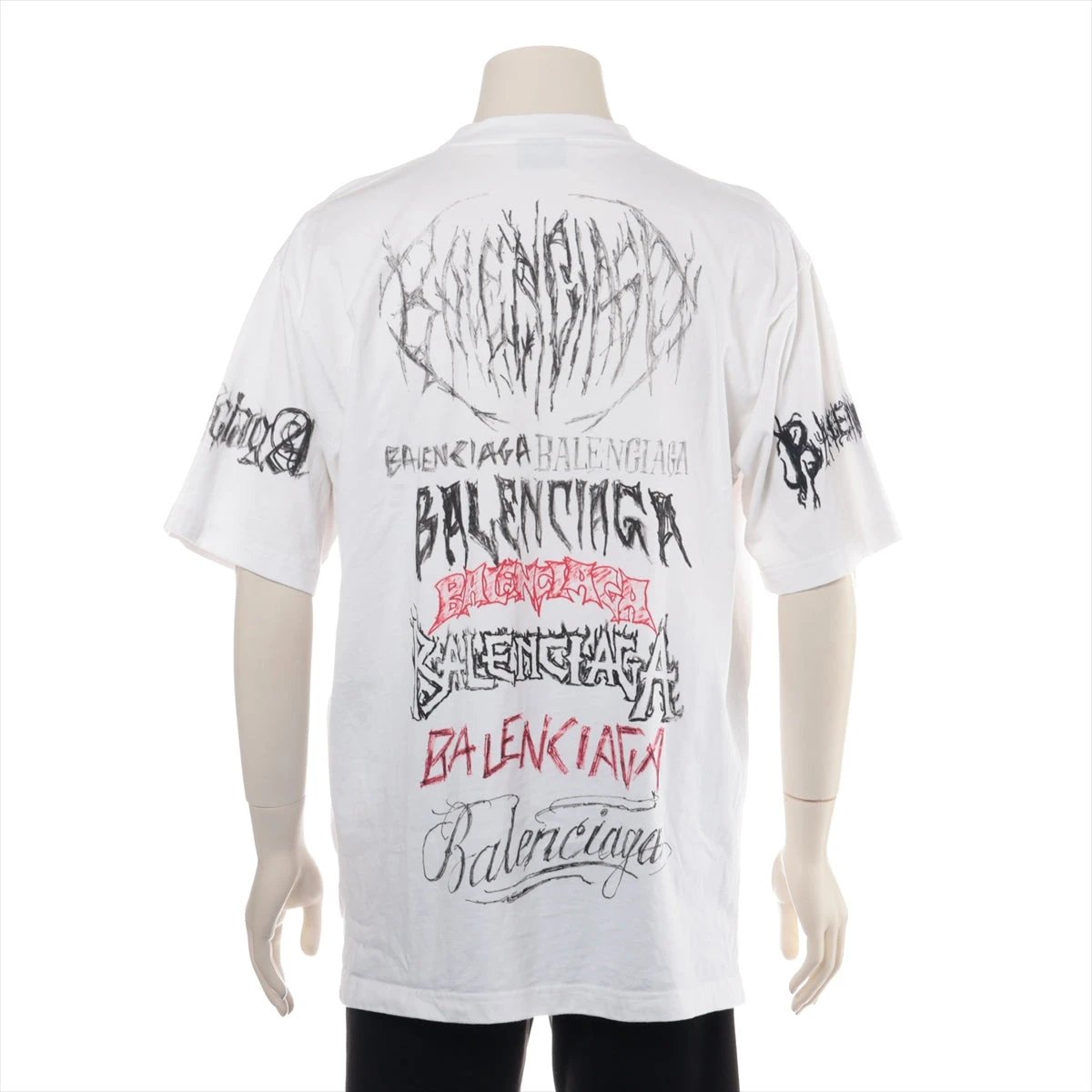 バレンシアガ 23年 コットン Tシャツ XS メンズ ホワイト 641675 DIY 