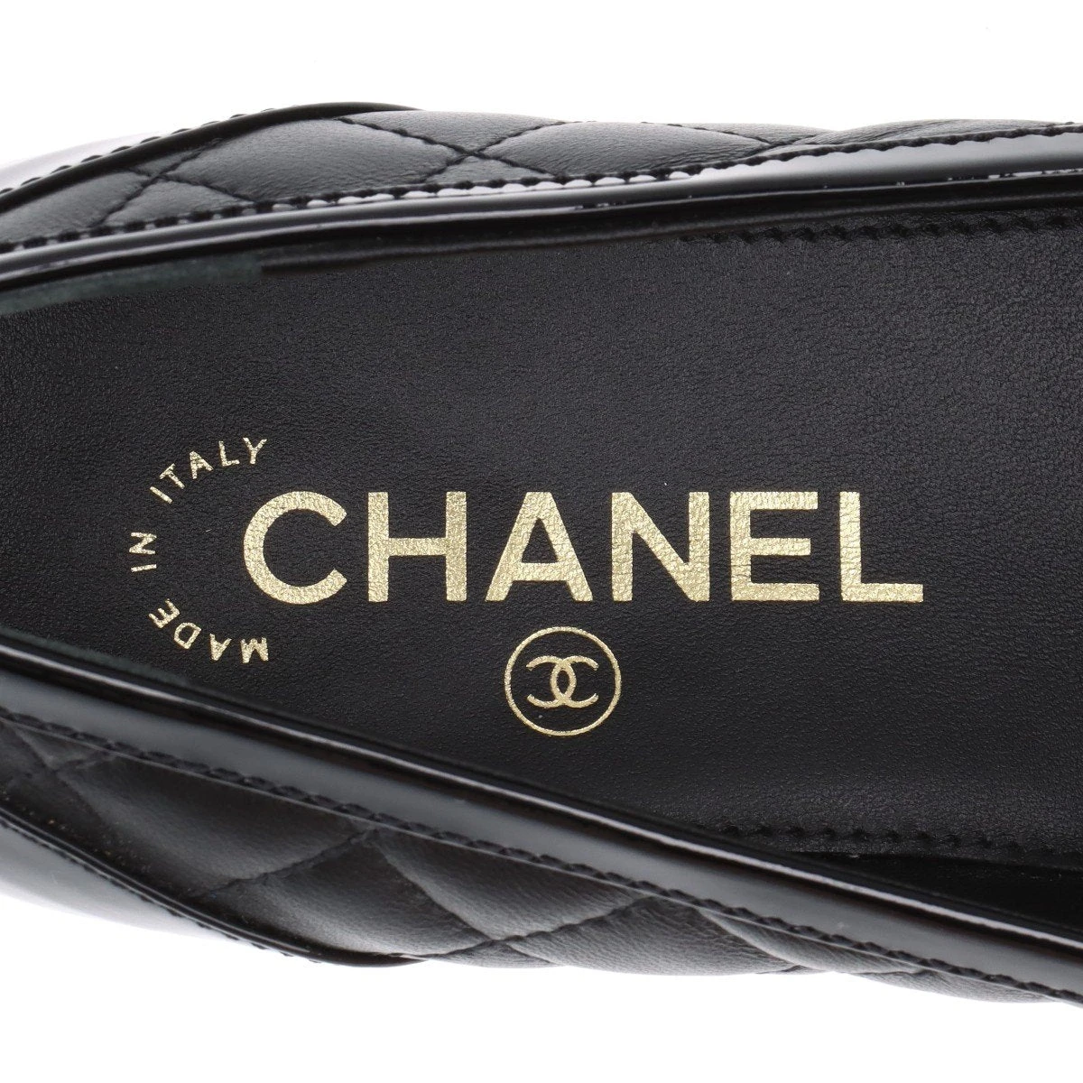 CHANEL シャネル ココマーク マトラッセ レザー フラットパンプス CHANEL（シャネル） レザー フラット パンプス レディース ブラック 36