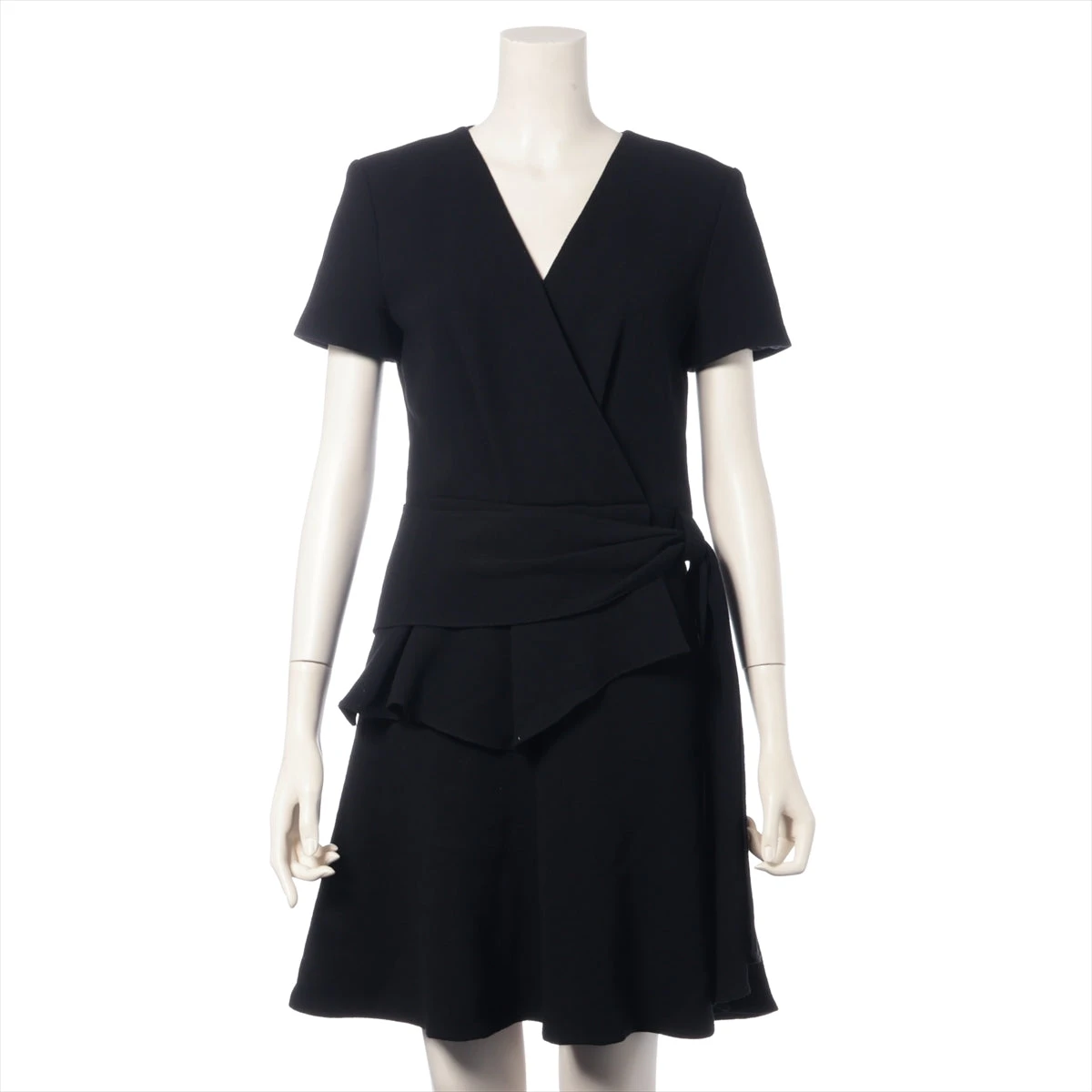 美品　クリスチャンディオール　アンサンブル　ワンピース　ジャケット　黒　サイズL Christian Dior クリスチャンディオール コート ロング ラウンド