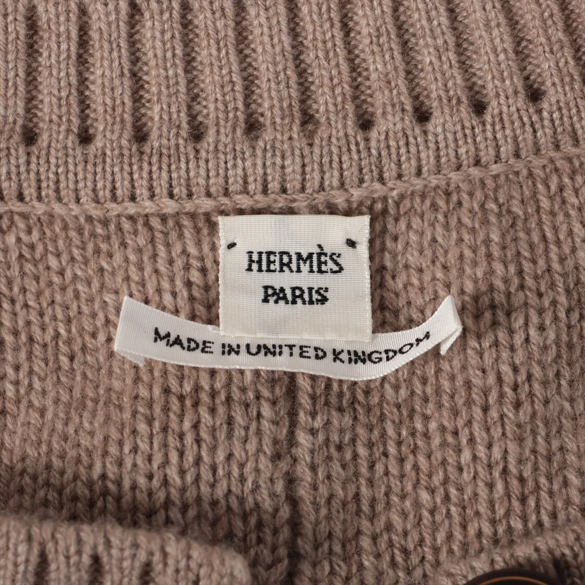 美品　HERMÈS カシミヤ　ブラウン カーディガン　４０ エルメス 19SS カシミヤ カーディガン サイズ不明 レディース