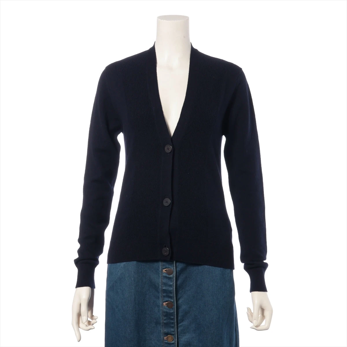 エルメス 24SS カシミヤ カーディガン 34 レディース ネイビー エルメス 24SS カシミヤ カーディガン 34 レディース ネイビー