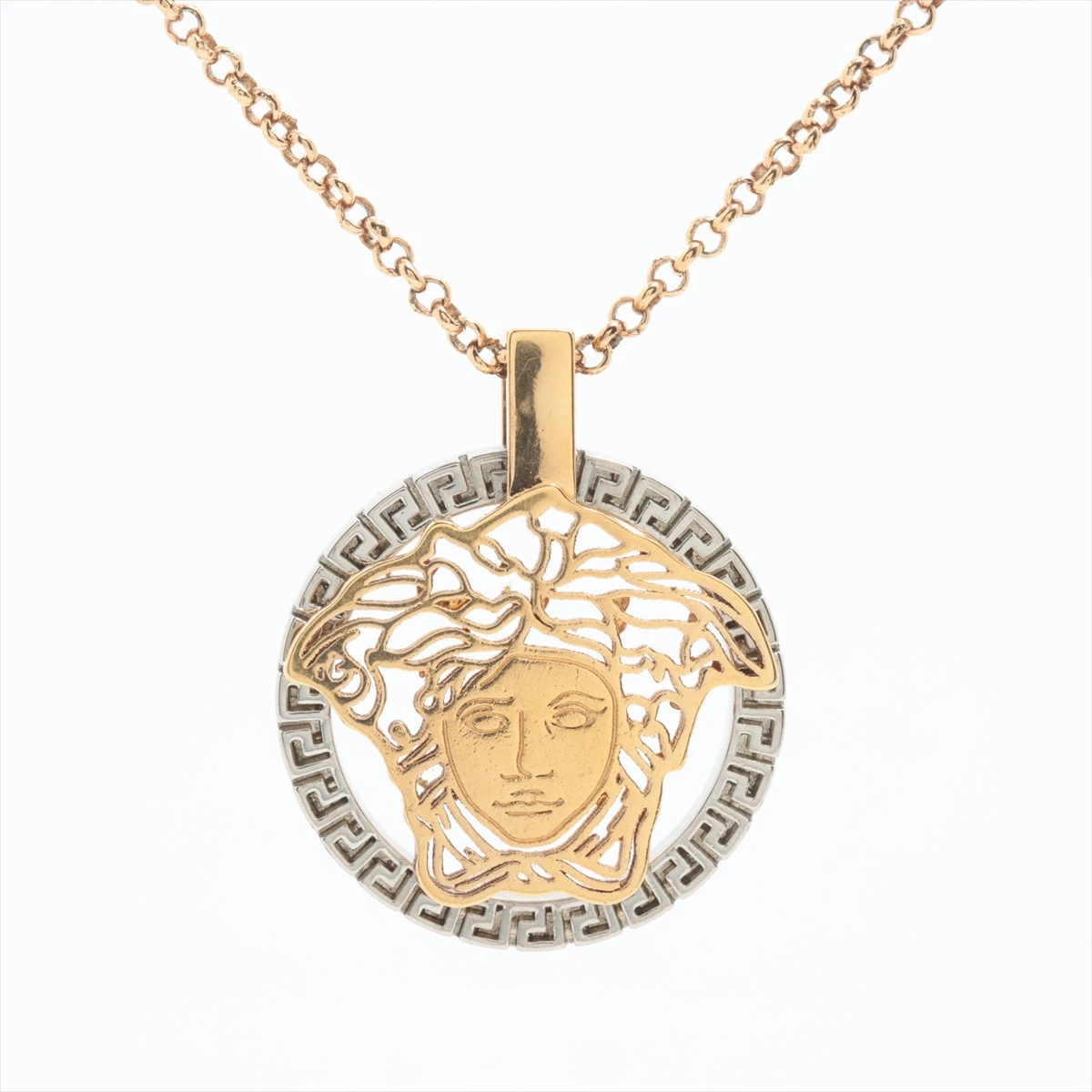 ヴェルサーチ メデューサ ネックレス GP ゴールド×シルバー A3093981  