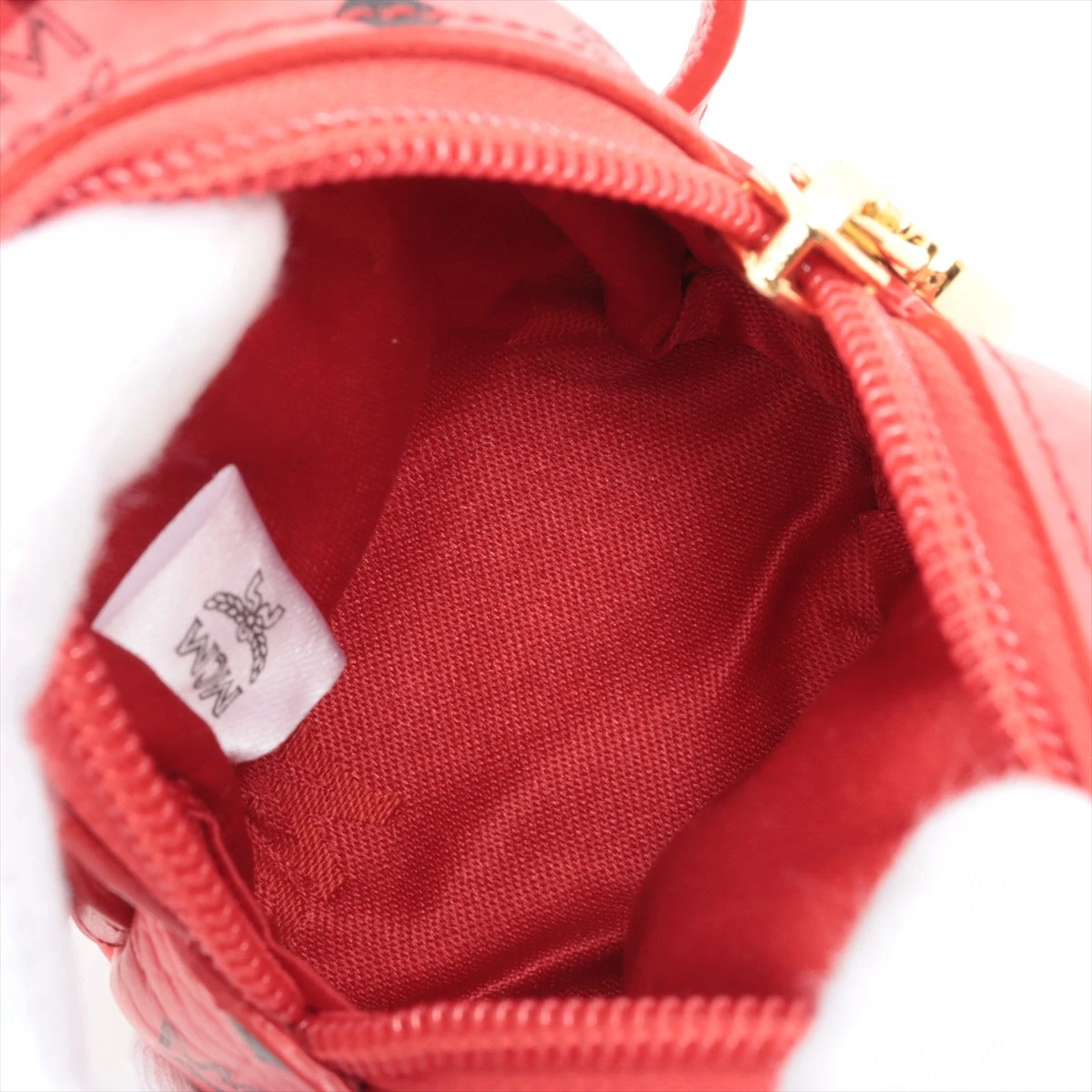 MCM リュック チャーム レザー レッド A3093824｜中古ブランド品 