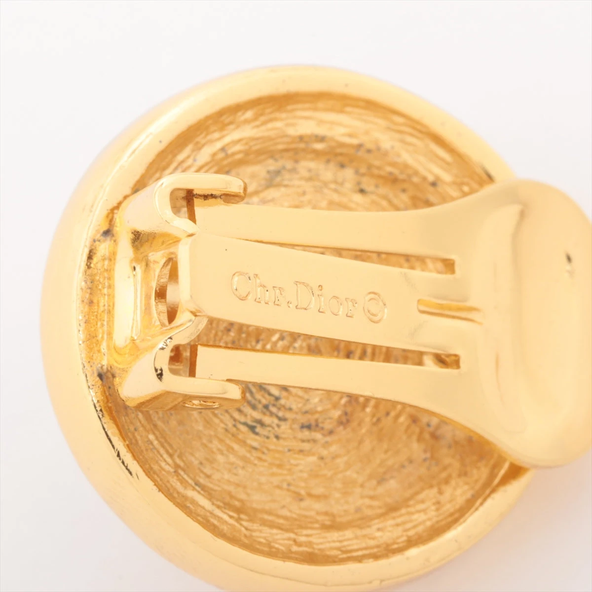 クリスチャンディオール イヤリング(両耳用) GP×ラインストーン