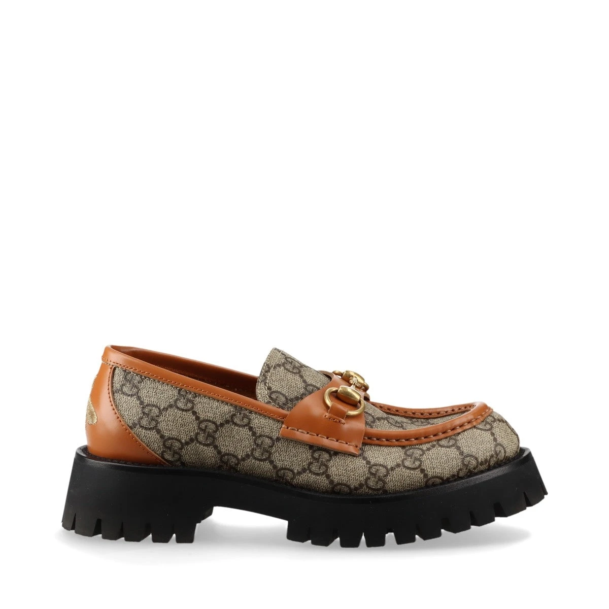 【未使用品】 グッチ ローファー レザーシューズ ブラウン GG 22.0 伊製 GUCCI グッチ ビットローファー ブラウン 39E ブラウン