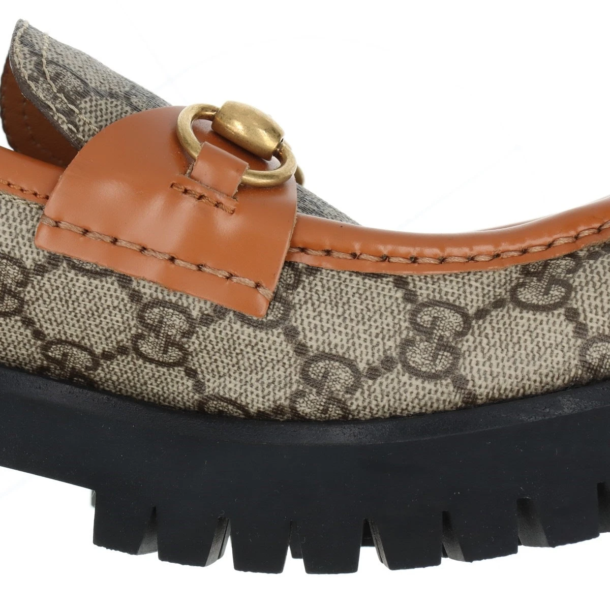 グッチ ローファー ラグソール GGスプリーム ホースビット BEE刺繍