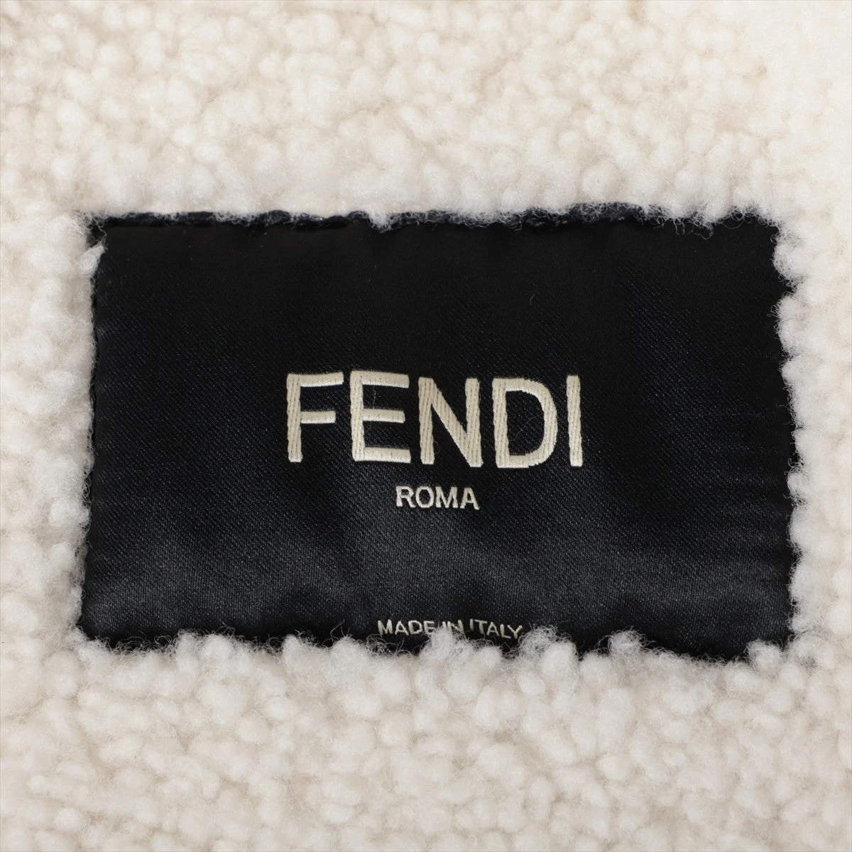 FENDI レザー ムートンファー ジャケット ブラウンボルドー 40イタリア製 FENDI レザー ムートンファー ジャケット ブラウンボルドー 40
