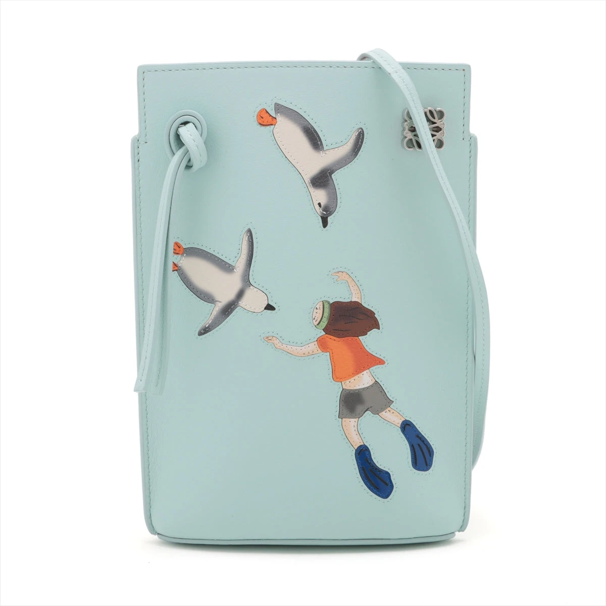 LOEWE★関税送料 込Suna Fujitaコラボ ショルダーバッグ ブルー LOEWE x Suna Fujita Mini Puzzle Edge Top-Handle Bag | Harrods US