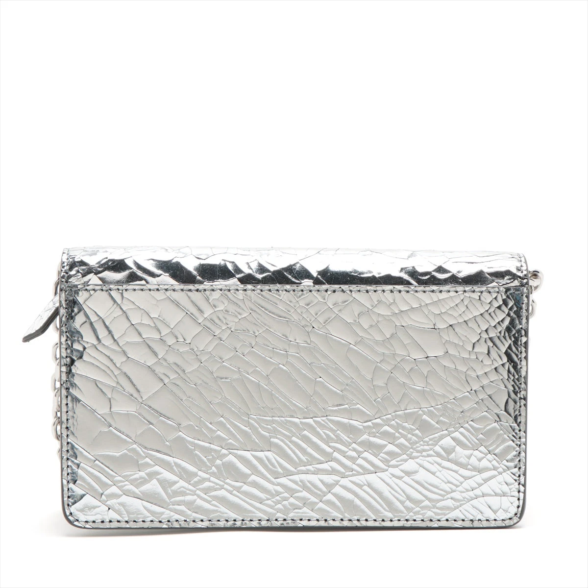 メゾンマルジェラ 4ステッチ パテントレザー チェーンウォレット