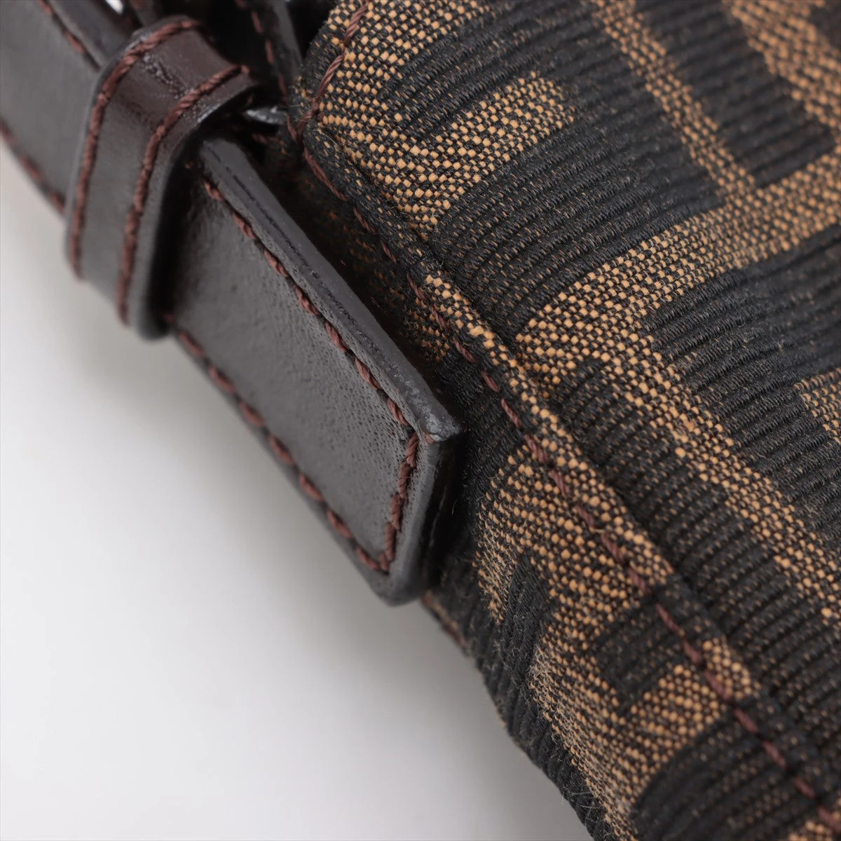 フェンディ ズッカ マンマバケット キャンバス×レザー ショルダー