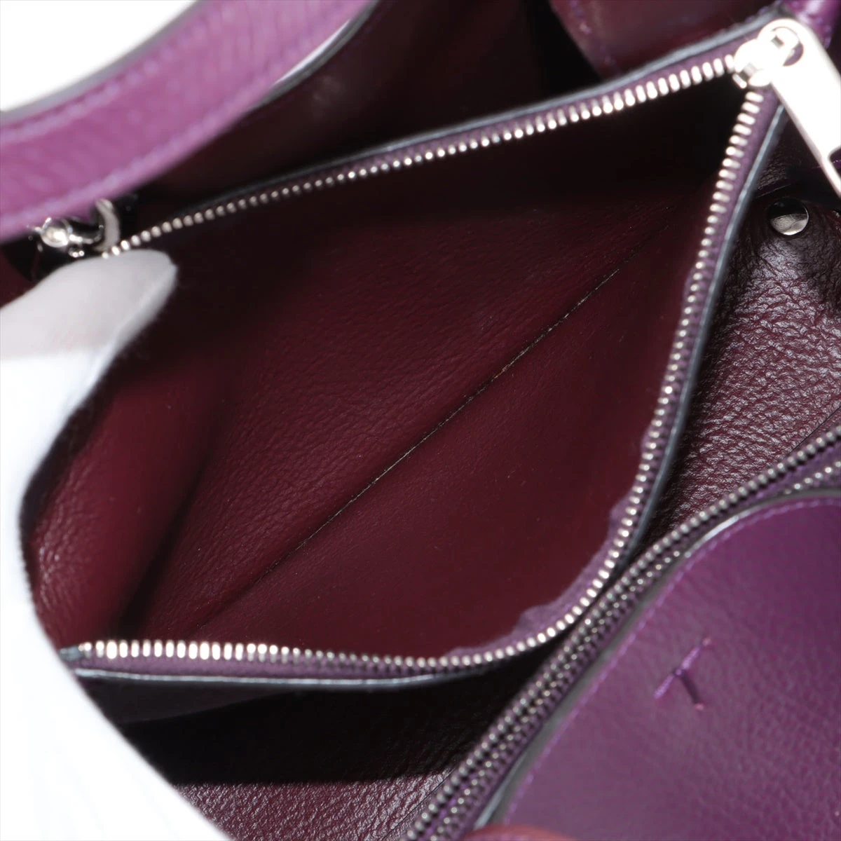 トッズ Tタイムレス レザー 2WAYハンドバッグ パープル A3092454｜中古