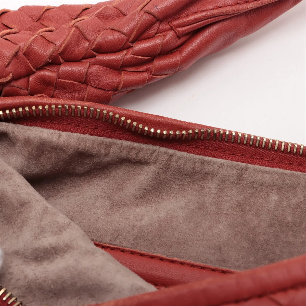 O*P様 【明日まで値下げ！】ボッテガヴェネタ　ワンショルダー　バッグ　レッド ボッテガヴェネタBOTTEGA VENETA ロゴプレートショルダーバッグ