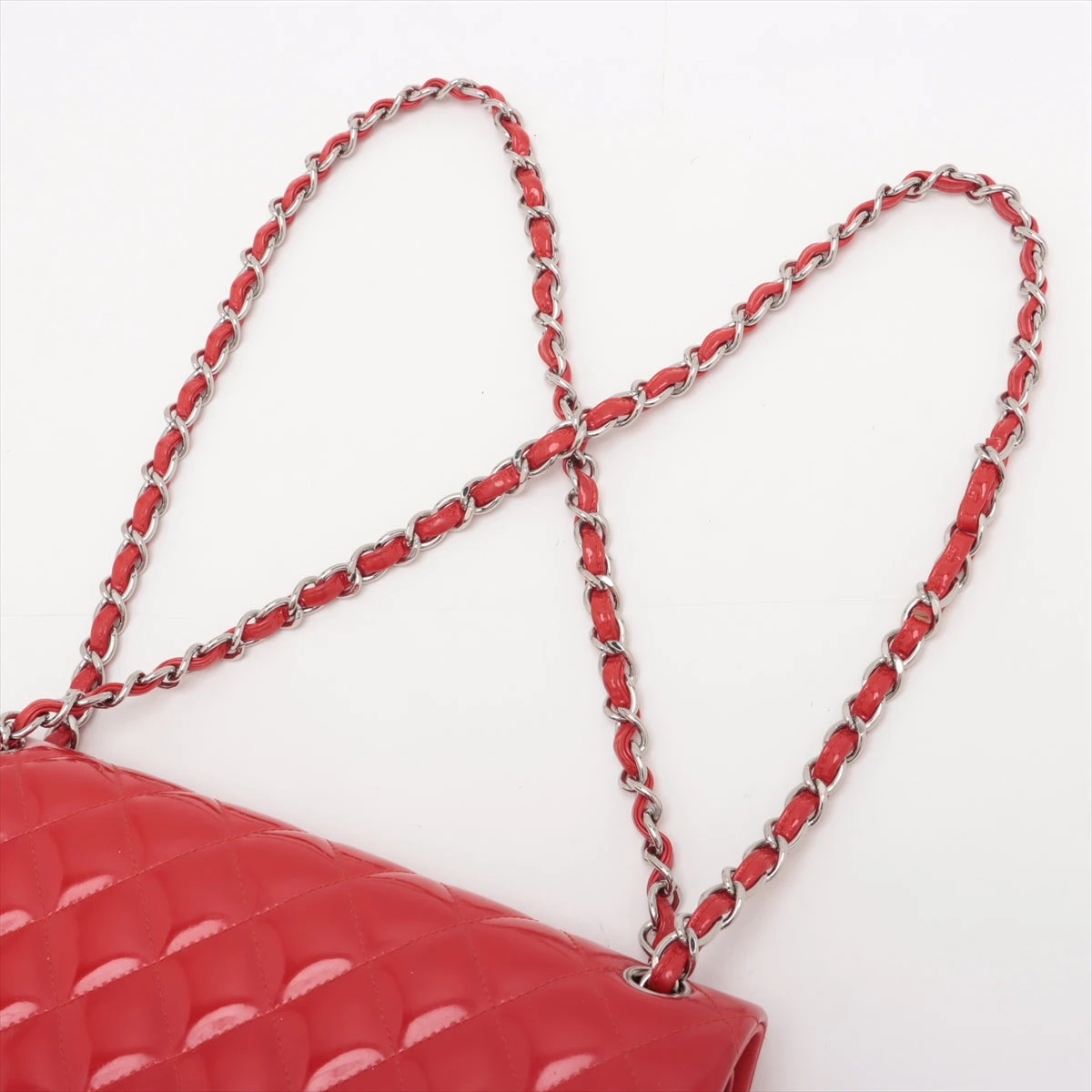 シャネル デカマトラッセ30 ラージ パテントレザー ダブルフラップ