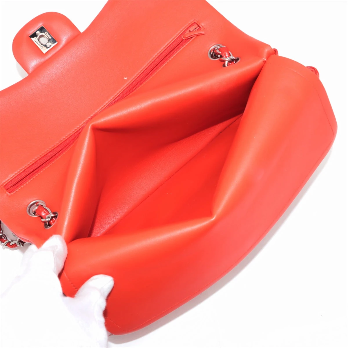 シャネル デカマトラッセ30 ラージ パテントレザー ダブルフラップ