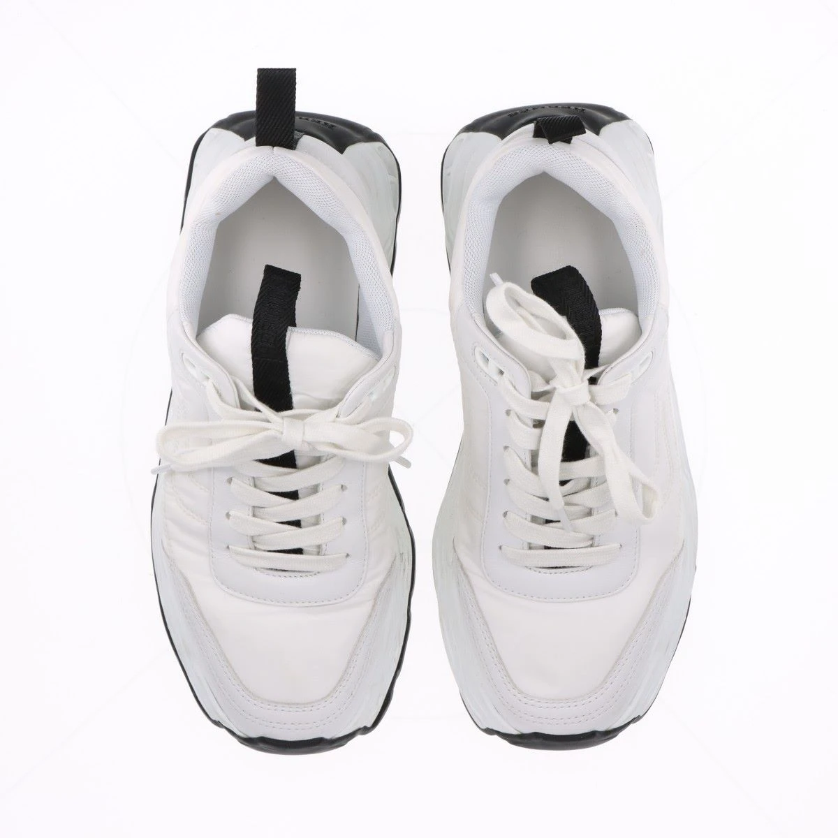 エルメス レザー×ファブリック スニーカー 37 レディース ホワイト