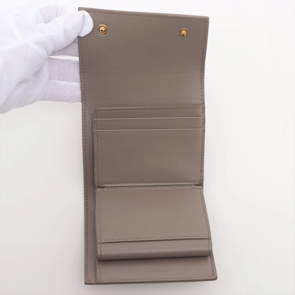 セリーヌ スモールトリフォールド レザー コンパクトウォレット