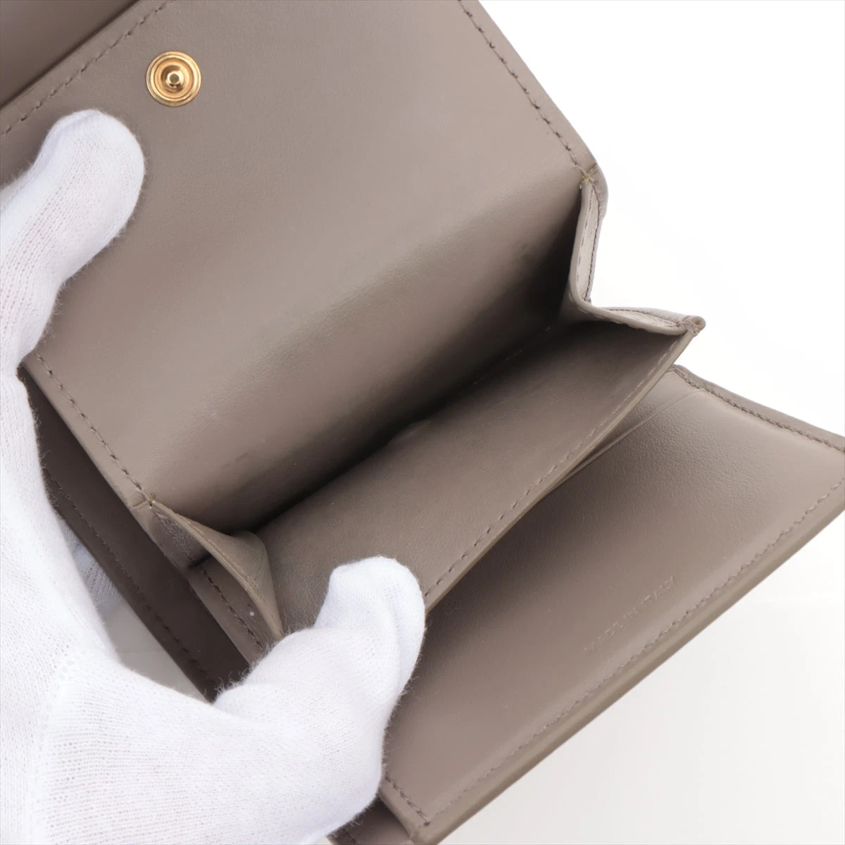 セリーヌ スモールトリフォールド レザー コンパクトウォレット