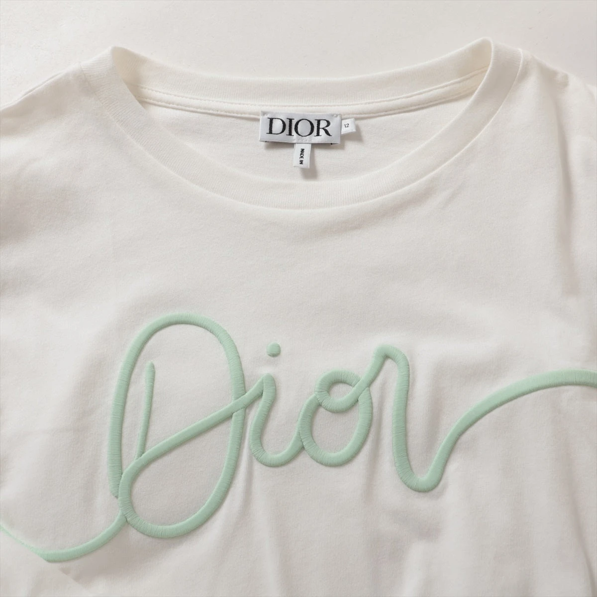 ディオール コットン Tシャツ 12 キッズ ホワイト 3WBM23TEED A3107412 