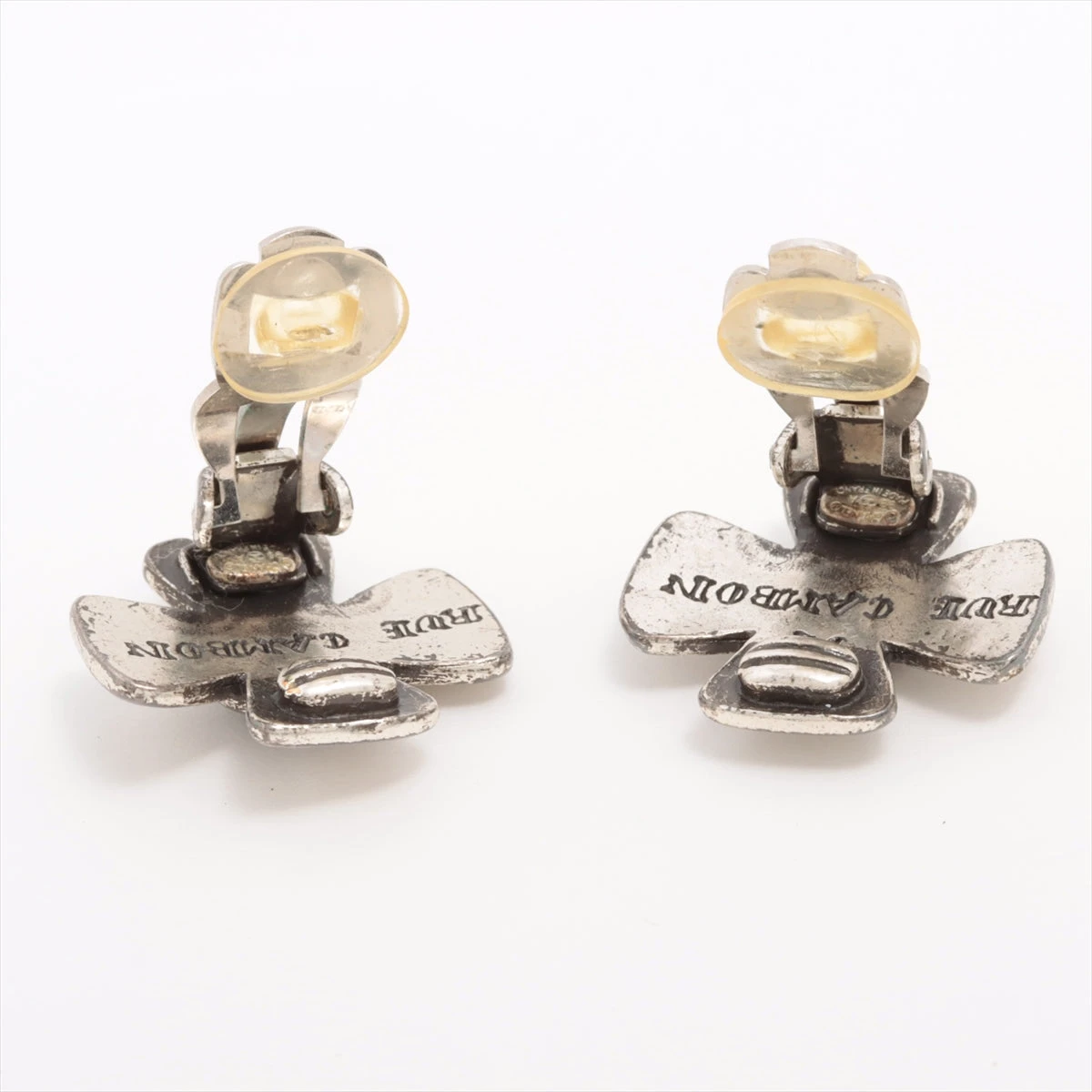 シャネル クロス 99A イヤリング(両耳用) GP×カラーストーン シルバー 