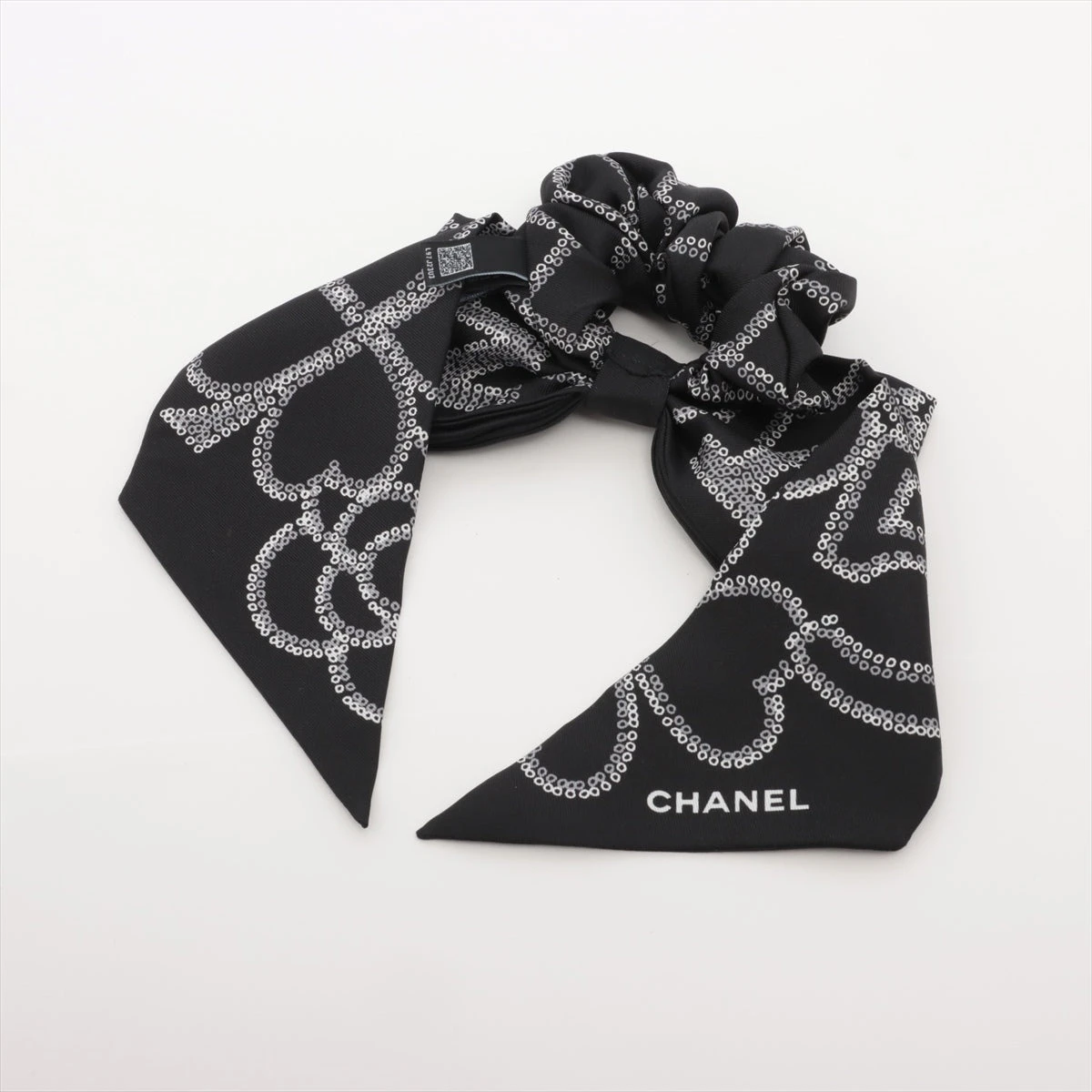 CHANEL シュシュ リボン 水玉 白黒 ココマーク｜CHANEL】シャネル