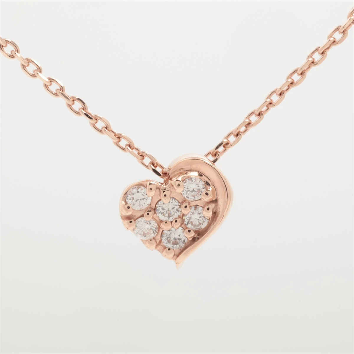 現行品☆スタージュエリーK10 PGダイヤネックレス☆アガット