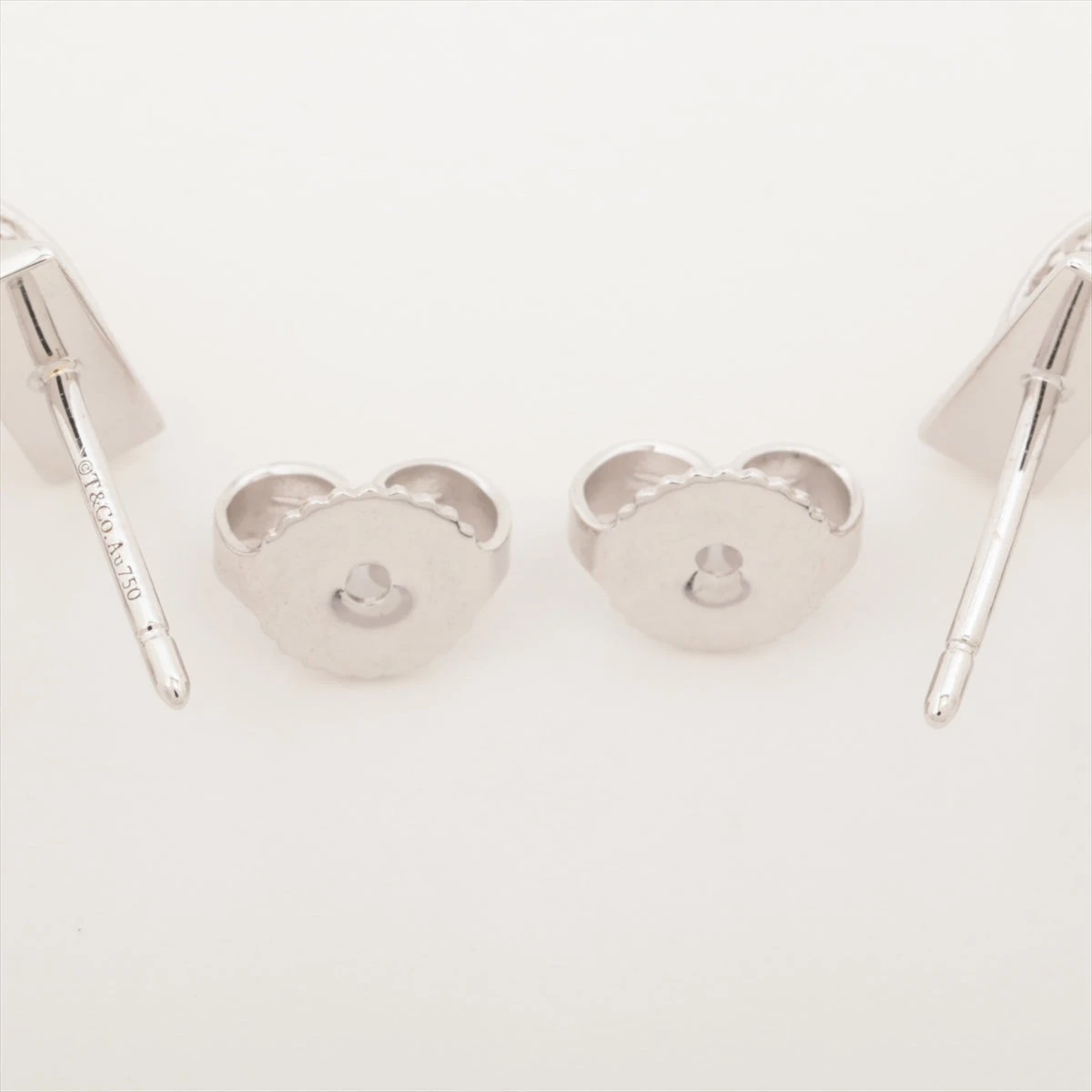 ティファニー Tワン フープ ダイヤ ピアス 750(WG) 7.0g D0.20 D0.20