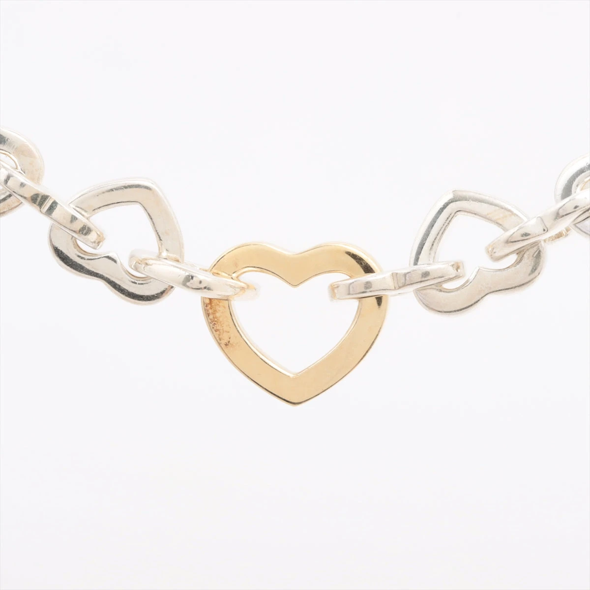 ティファニー ハートリンク ネックレス 925×750 68g シルバー×ゴールド